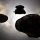 Artist’s depiction of NASA’s New Horizons spacecraft flying by the possible binary 2014 MU69. (Image: Carlos Hernandez)